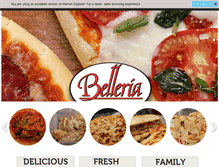 Tablet Screenshot of belleriapizza.net